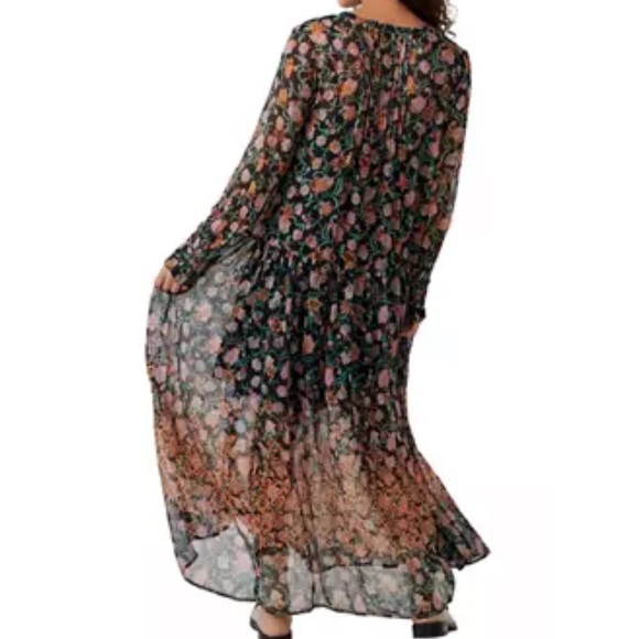 NWT Free People See It through Floral Black Combo Maxi Dress - Picture 3 of 6